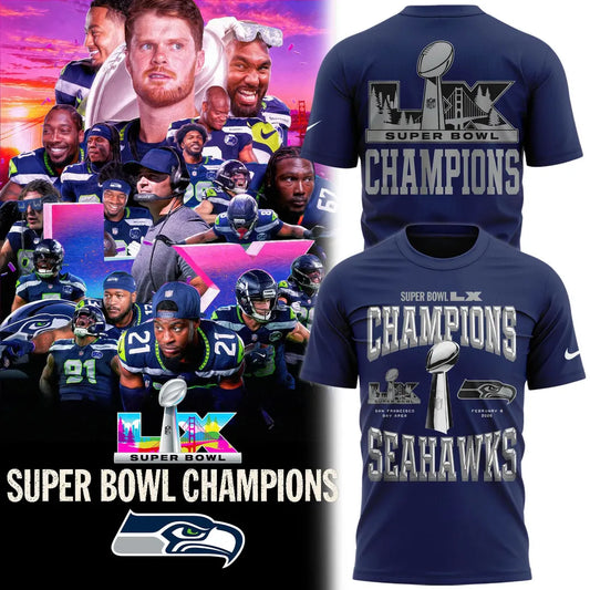 Seattle Seahawks Super Bowl LX Champions Limited Edition T.shirt