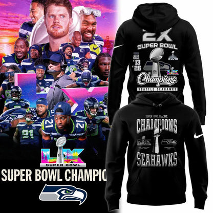 Seattle Seahawks Super Bowl LX Champions Limited Edition Hoodie