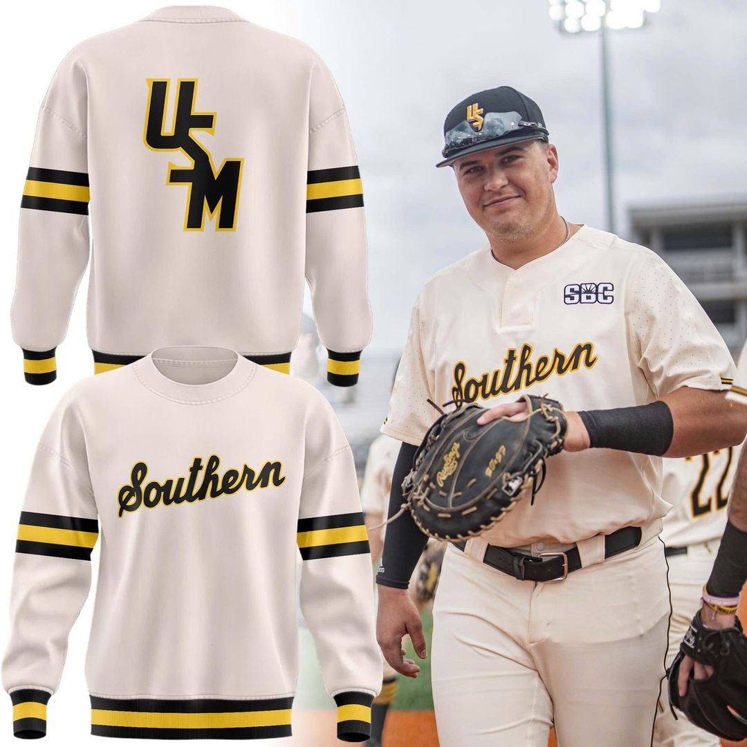Southern Miss Baseball Throwback Uniform Sweatshirt - Limited Edition