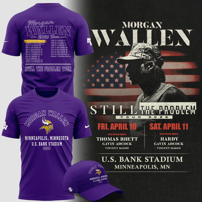 Minnesota Vikings 2026 Exclusive Morgan Wallen T-Shirt