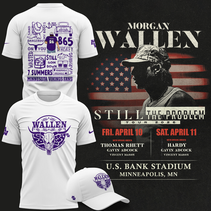 Minnesota Vikings 2026 Exclusive Morgan Wallen T-Shirt