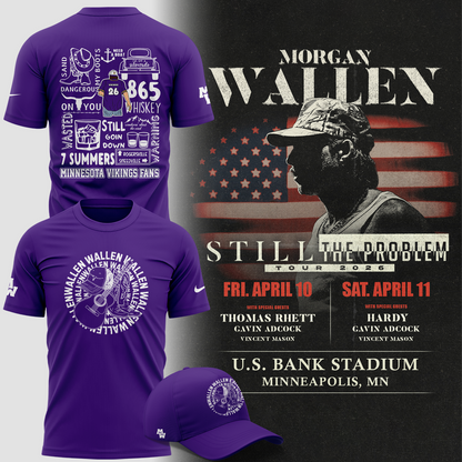Minnesota Vikings 2026 Exclusive Morgan Wallen T-Shirt