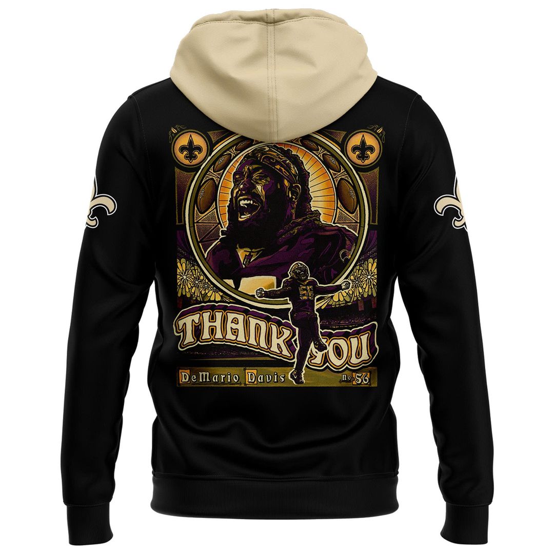 New Orleans Saints Demario Davis #56 Saints Captain Hoodie
