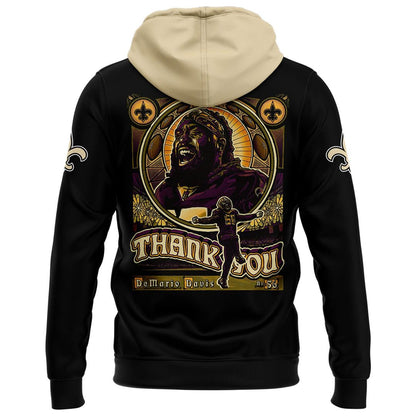 New Orleans Saints Demario Davis #56 Saints Captain Hoodie