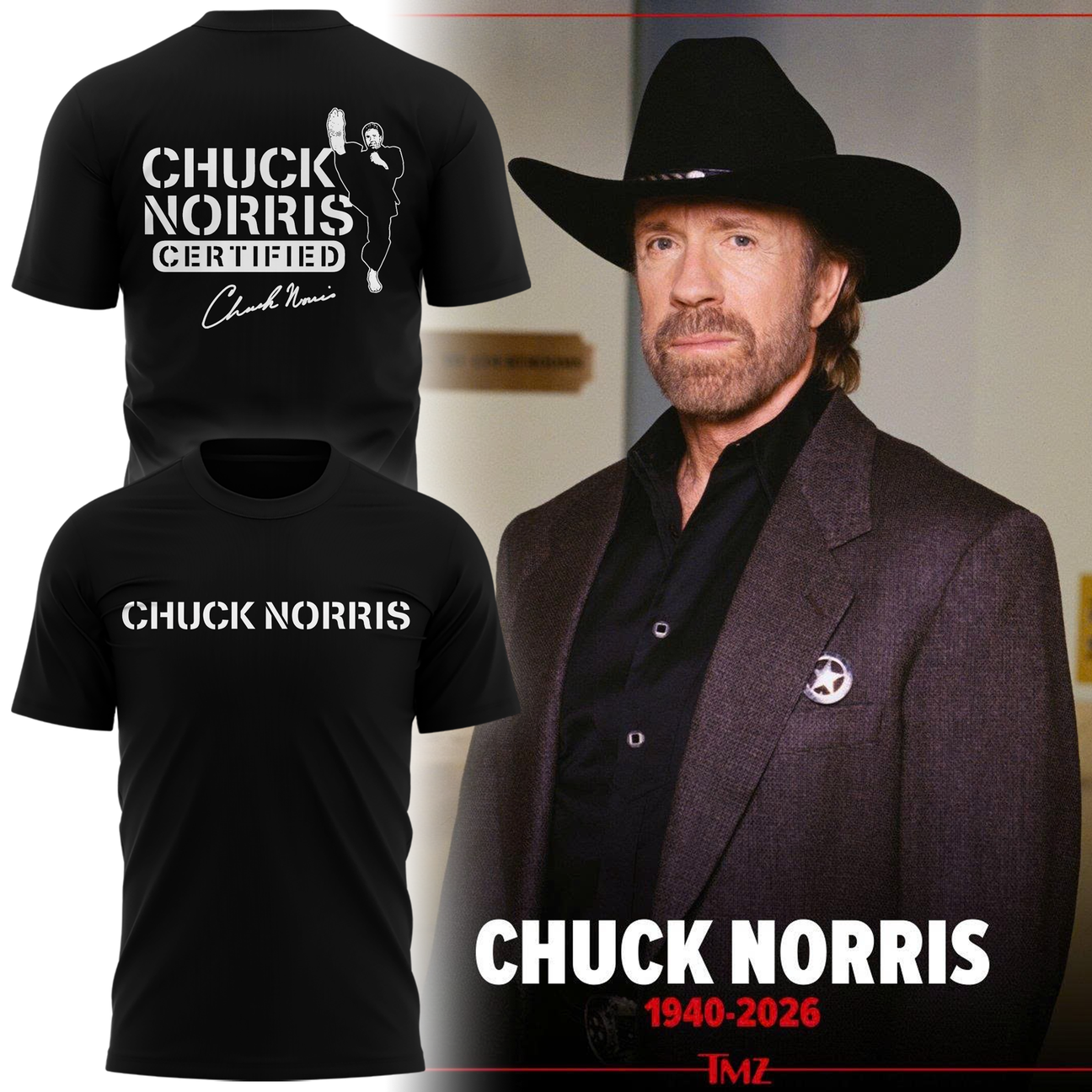 REST IN PEACE ðŸ–¤ðŸ•Šï¸ Chuck Norris TShirt