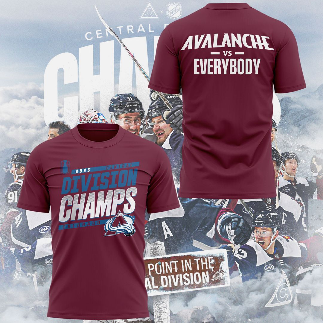 Colorado Avalanche 2026 Central Division Champs T-Shirt