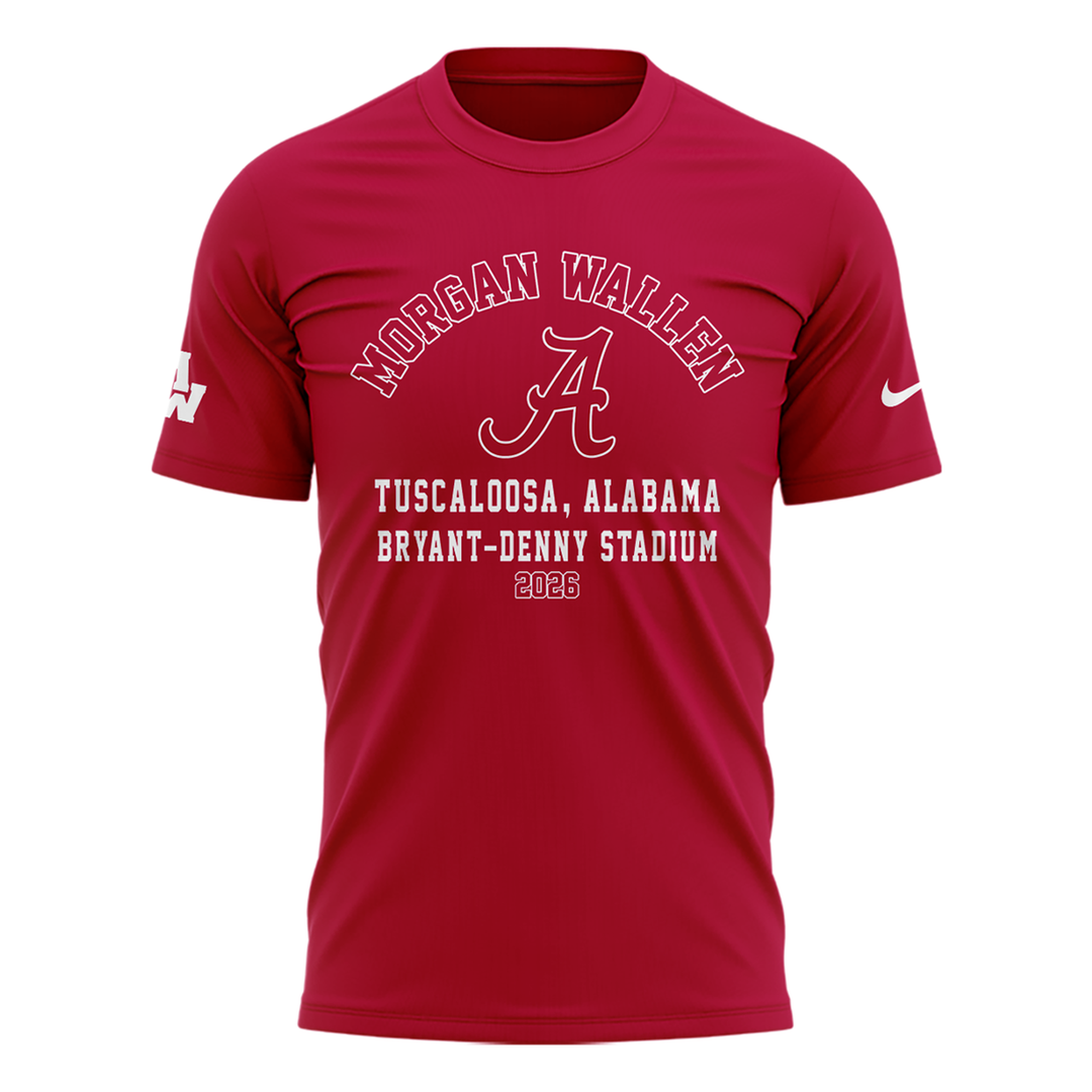 Exclusive Morgan Wallen x Alabama Football T-Shirt "Still The Problem Tour 2026" for fans