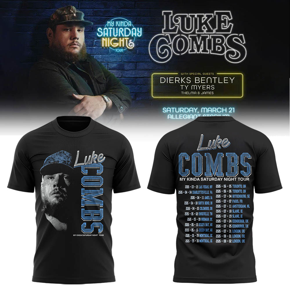 Luke Combs - My Kinda Saturday Night Tour T-Shirt