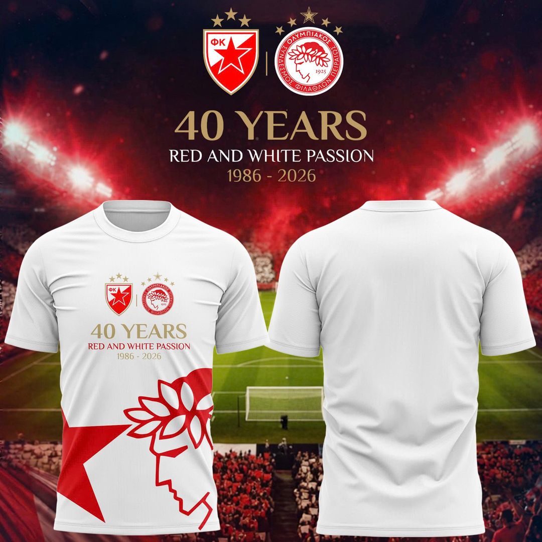 40 Years of Red & White Passion Anniversary Tee