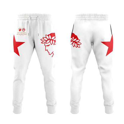 (Custom Name/Number) FK Crvena Zvezda 40 Years of Red & White Passion Anniversary T-Shirt