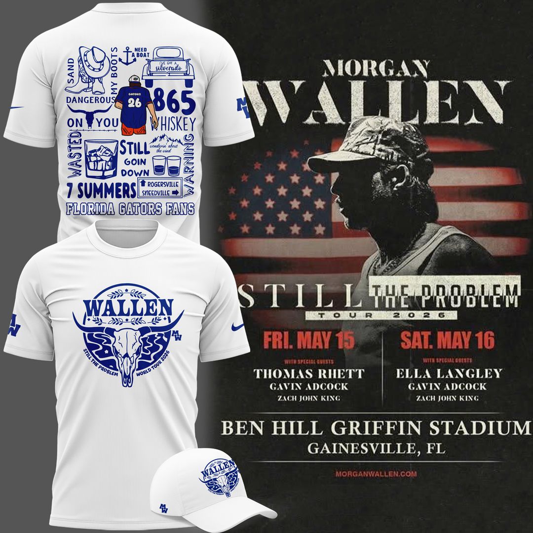 Exclusive Version T-Shirt Signed Morgan Wallen x Florida Gators Football