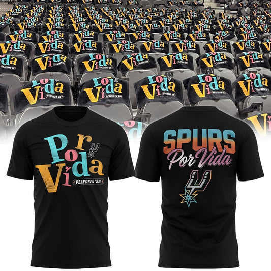 Official San Antonio Spurs 2026 Playoff Game 5 Black T-Shirts