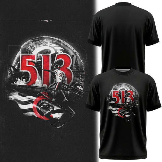 Cincinnati Football Home of the Bearcats 513 T-Shirt - Special Edition