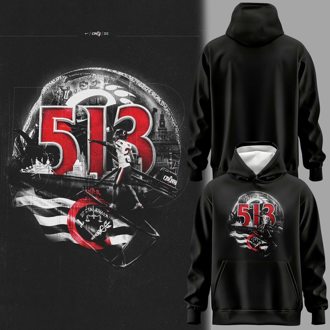 Cincinnati Football Home of the Bearcats 513 Hoodie - Special Edition