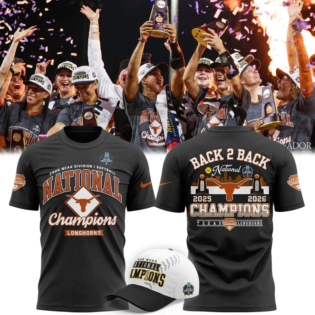 Texas Longhorns Softball 2026 NCAA National Champions Locker Room T-Shirt