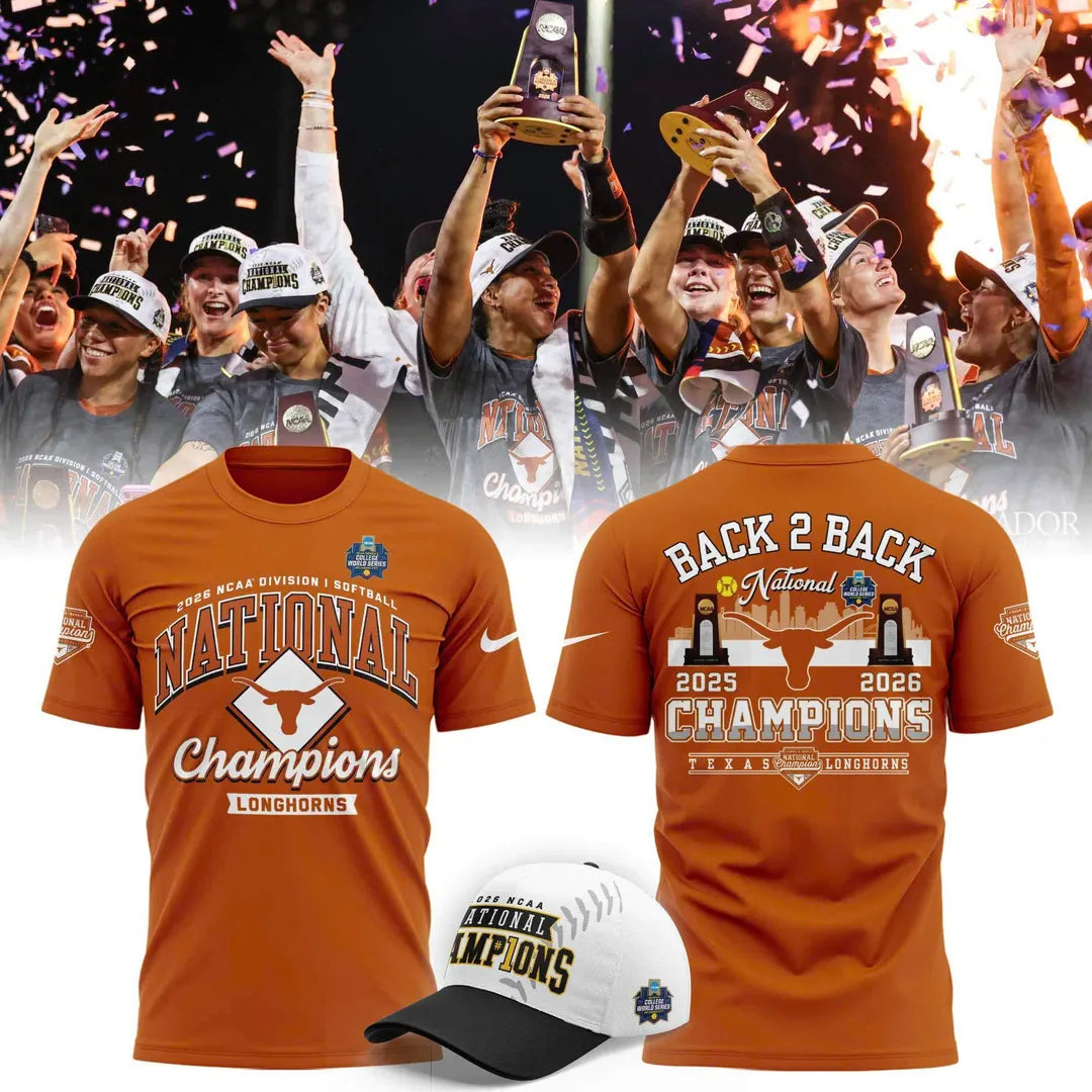 Texas Longhorns Softball 2026 NCAA National Champions Locker Room T-Shirt