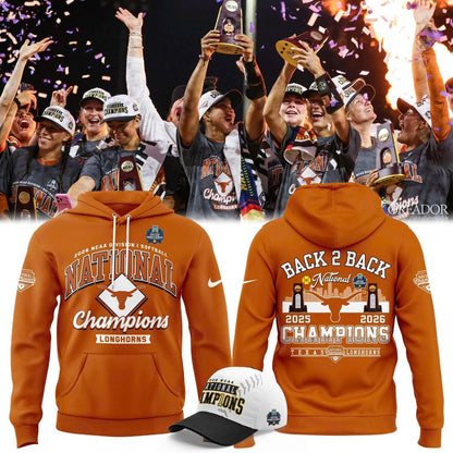 Texas Longhorns Softball 2026 NCAA National Champions Locker Room Hoodie