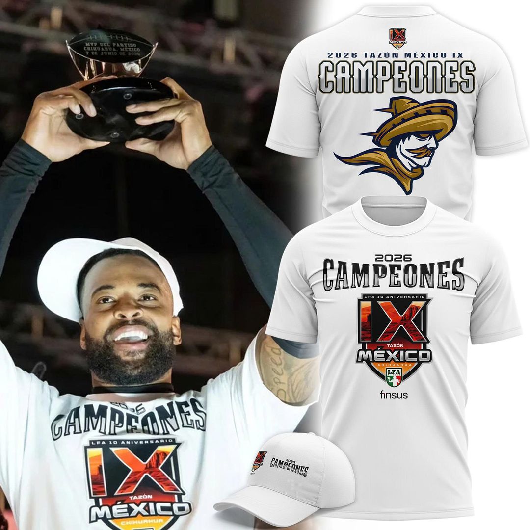 Caudillos de Chihuahua Campeones del Tazón México IX 2026 Camiseta Conmemorativa