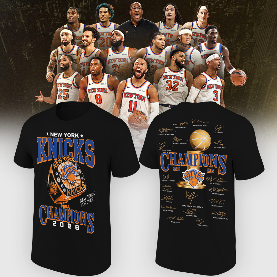 New York Knicks Basketball NBA Rings Champions Tshirt