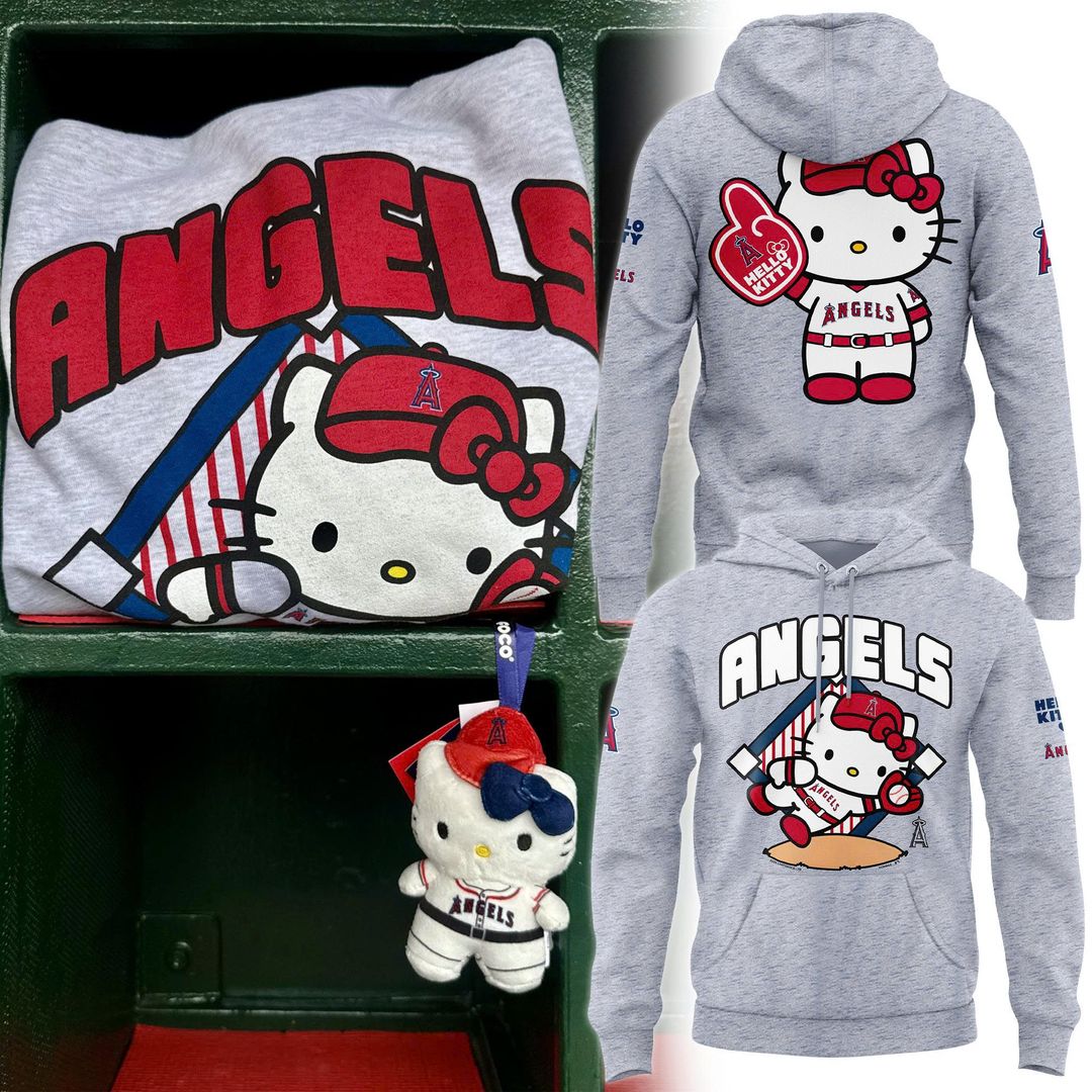 Los Angeles Angels x Hello Kitty 2026 MLB-Inspired Baseball Hoodie
