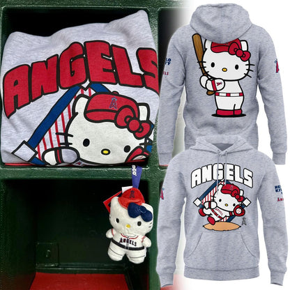 Los Angeles Angels x Hello Kitty 2026 MLB-Inspired Baseball Hoodie