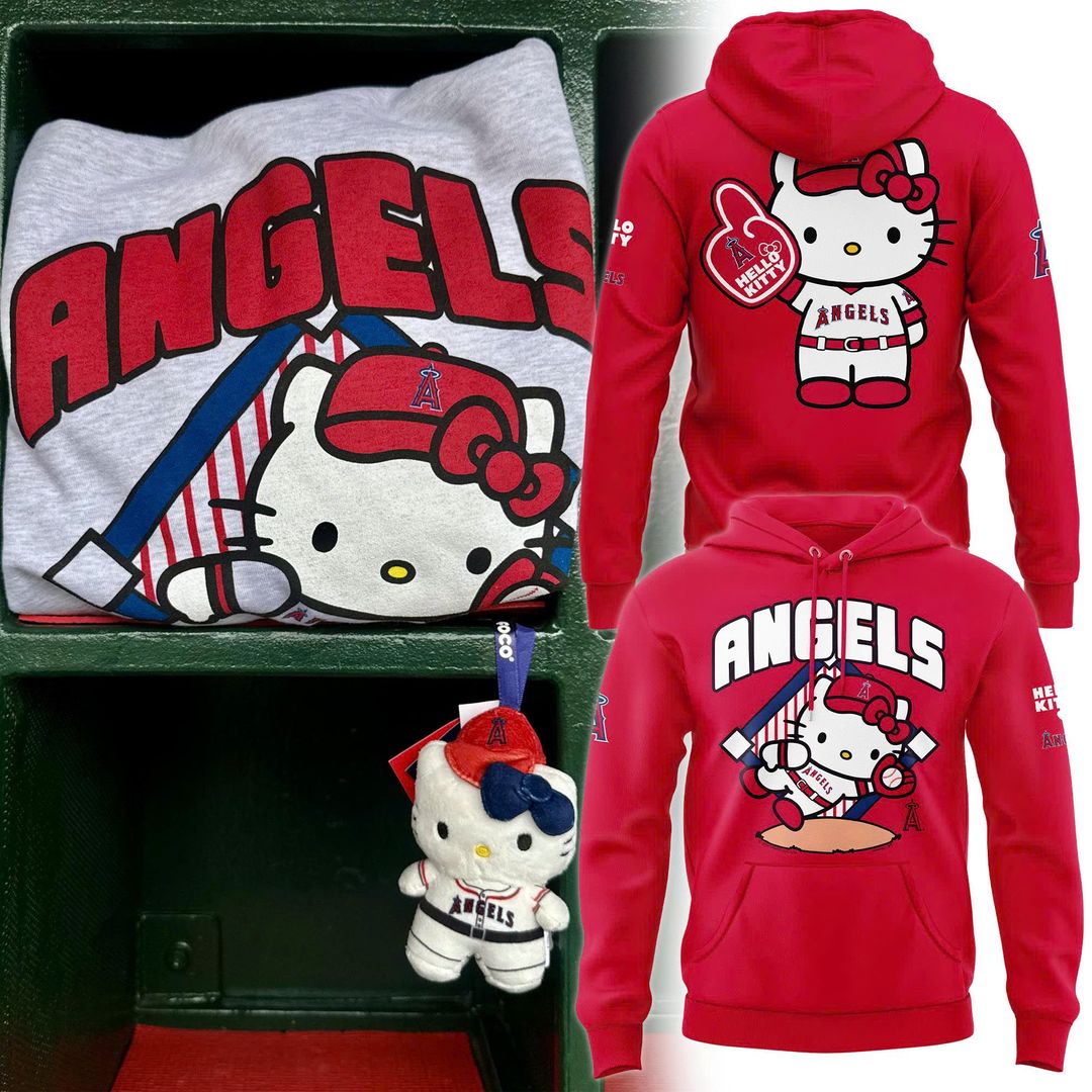 Los Angeles Angels x Hello Kitty 2026 Baseball Hoodie