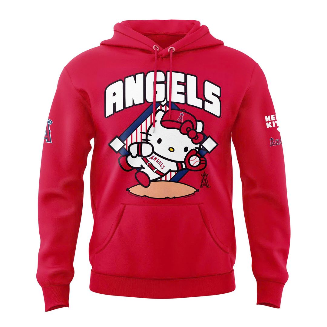 Los Angeles Angels x Hello Kitty 2026 Baseball Hoodie