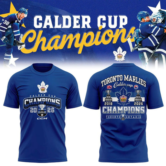 CCM Toronto Marlies 2026 Calder Cup Champions Two-Sided Graphic T-Shirt - Blue