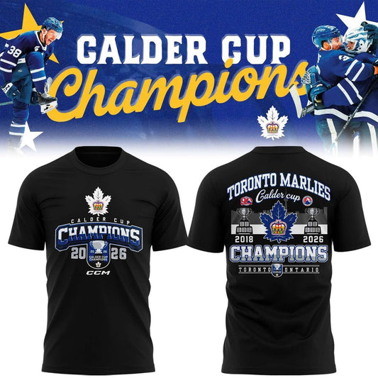 CCM Toronto Marlies 2026 Calder Cup Champions Two-Sided Graphic T-Shirt - Black