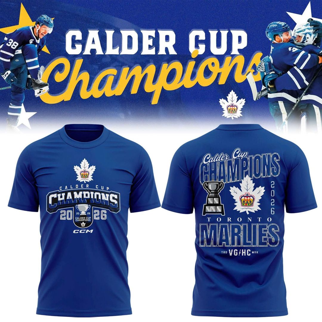 CCM Toronto Marlies 2026 Calder Cup Champions 2-Sided Graphic T-Shirt - Blue