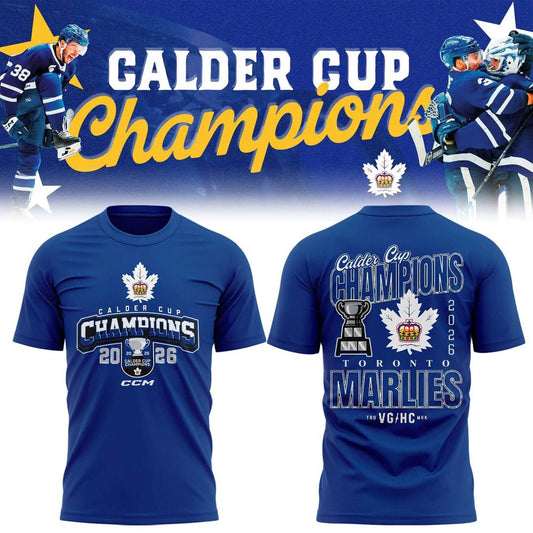 CCM Toronto Marlies 2026 Calder Cup Champions 2-Sided Graphic T-Shirt - Blue
