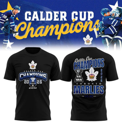 CCM Toronto Marlies 2026 Calder Cup Champions 2-Sided Graphic T-Shirt - Black