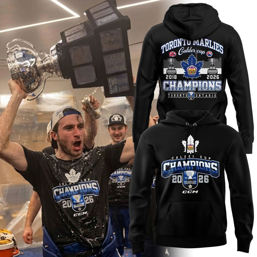 CCM Toronto Marlies 2026 Calder Cup Champions Two-Sided Graphic Hoodie - Black