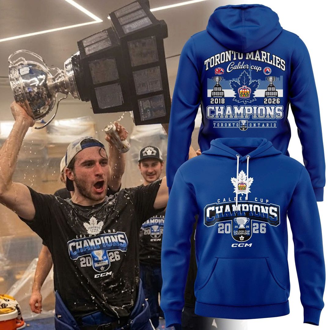 CCM Toronto Marlies 2026 Calder Cup Champions Two-Sided Graphic Hoodie - Blue