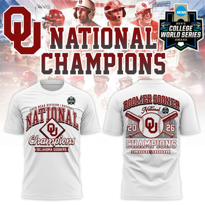 Oklahoma Sooners 2026 NCAA Baseball National Champions Tshirt