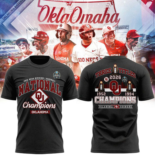 Oklahoma Sooners 2026 NCAA Baseball National Champions Tshirt