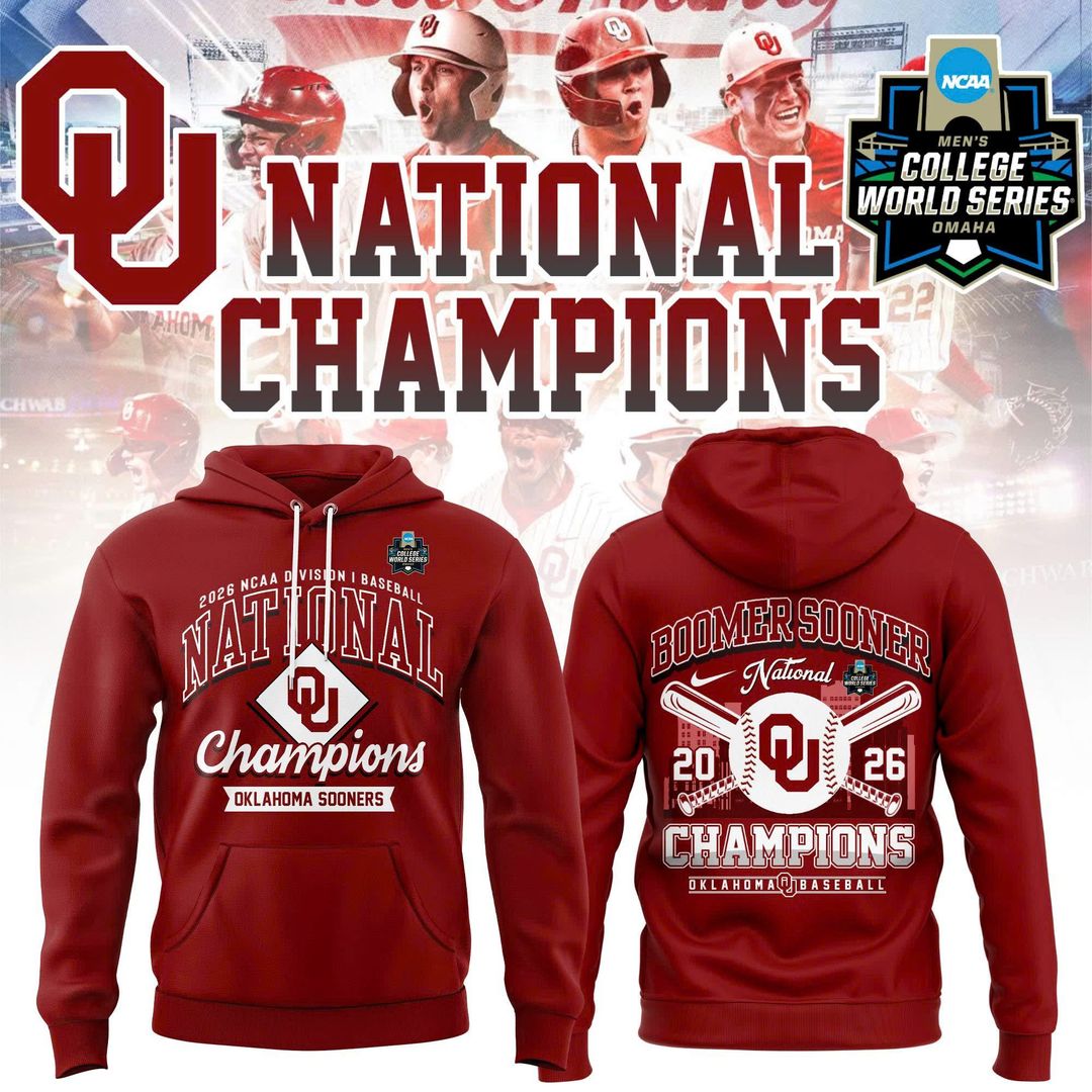 Oklahoma Sooners 2026 NCAA Baseball National Champions Hoodie