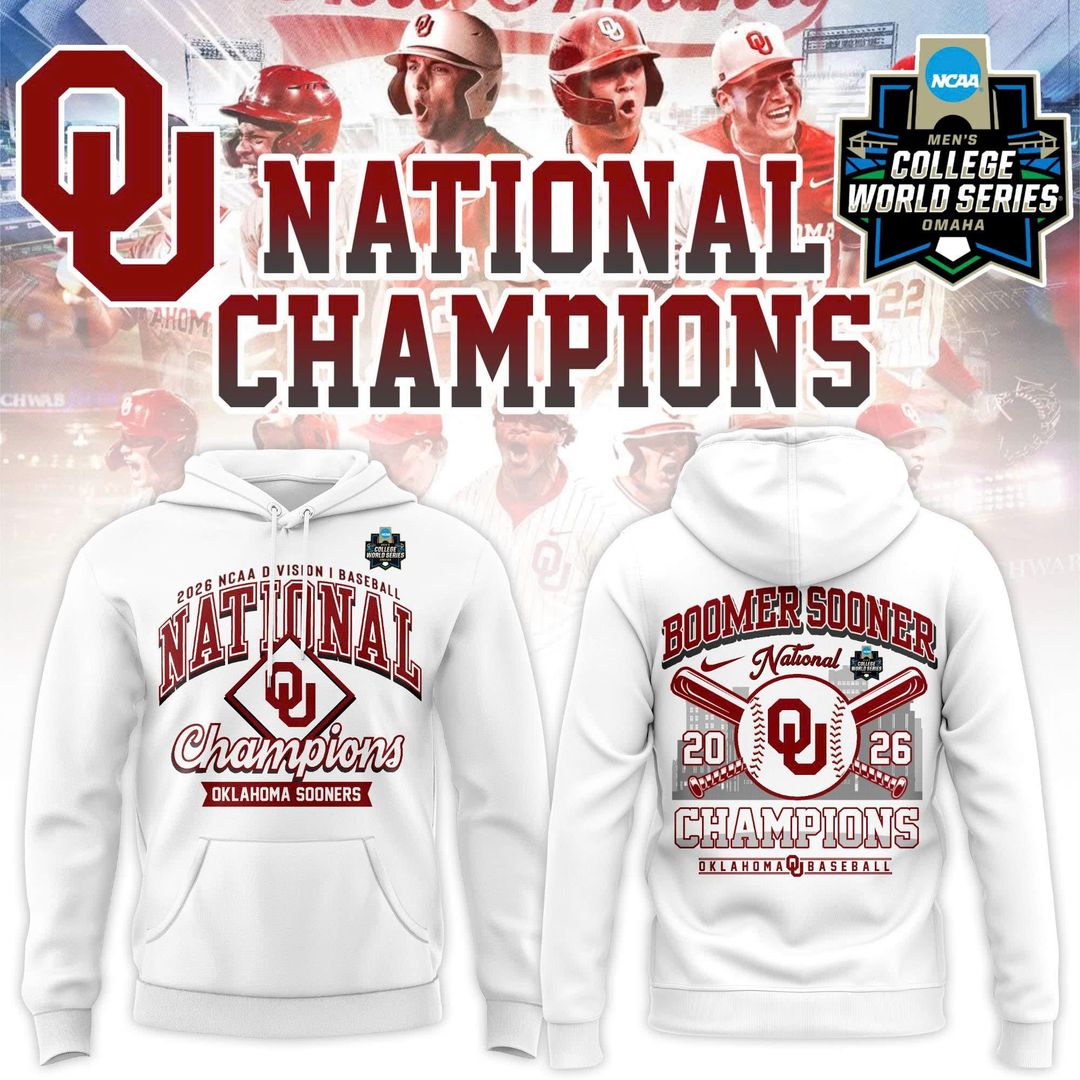 Oklahoma Sooners 2026 NCAA Baseball National Champions Hoodie