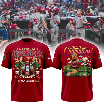 Oklahoma Sooners 2026 NCAA Baseball National Champions Tshirt