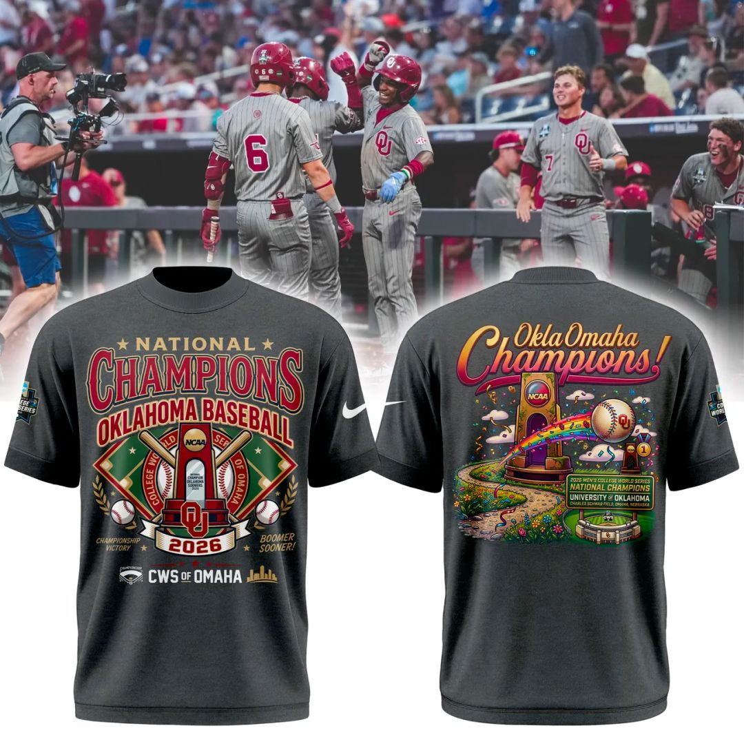 Oklahoma Sooners 2026 NCAA Baseball National Champions Tshirt