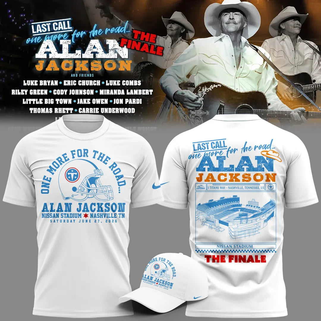 Exclusive Version Alan Jackson "Last Call... The Finale" Black Tshirt 2026