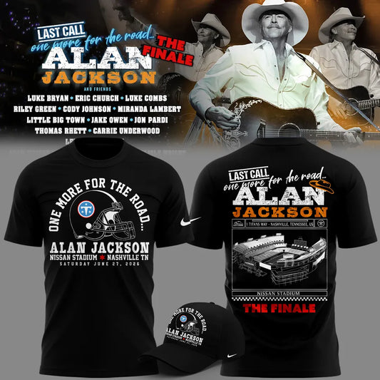 Exclusive Version Alan Jackson "Last Call... The Finale" Black Tshirt 2026 (Copy)