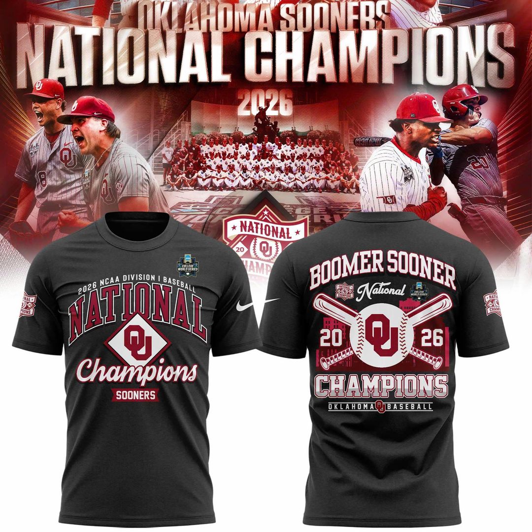 Oklahoma Sooners 2026 NCAA Baseball National Champions Tshirt