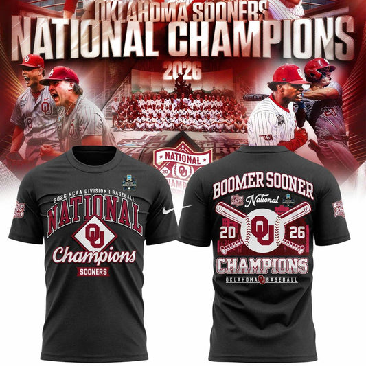 Oklahoma Sooners 2026 NCAA Baseball National Champions Tshirt