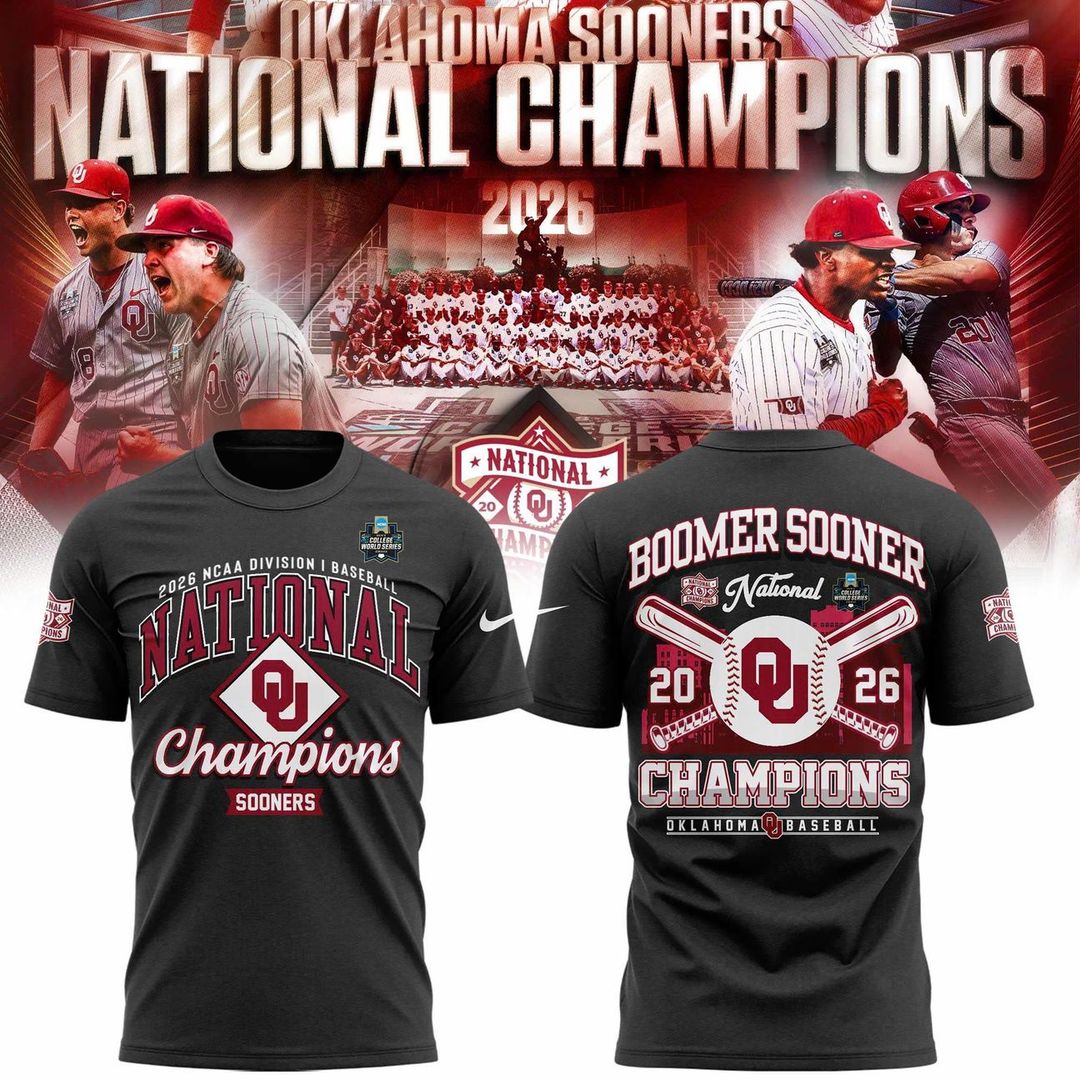 Oklahoma Sooners 2026 NCAA Baseball National Champions Tshirt