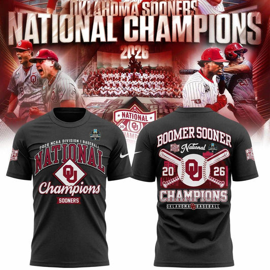 Oklahoma Sooners 2026 NCAA Baseball National Champions Tshirt