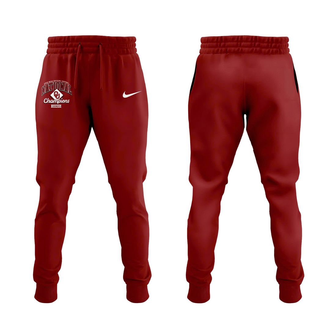 Oklahoma Sooners Crimson 2026 NCAA Division I Baseball National Champions Locker Room Hoodie