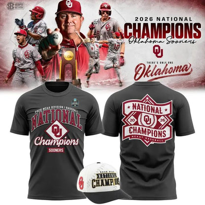Oklahoma Sooners 2026 NCAA Baseball National Champions Tshirt