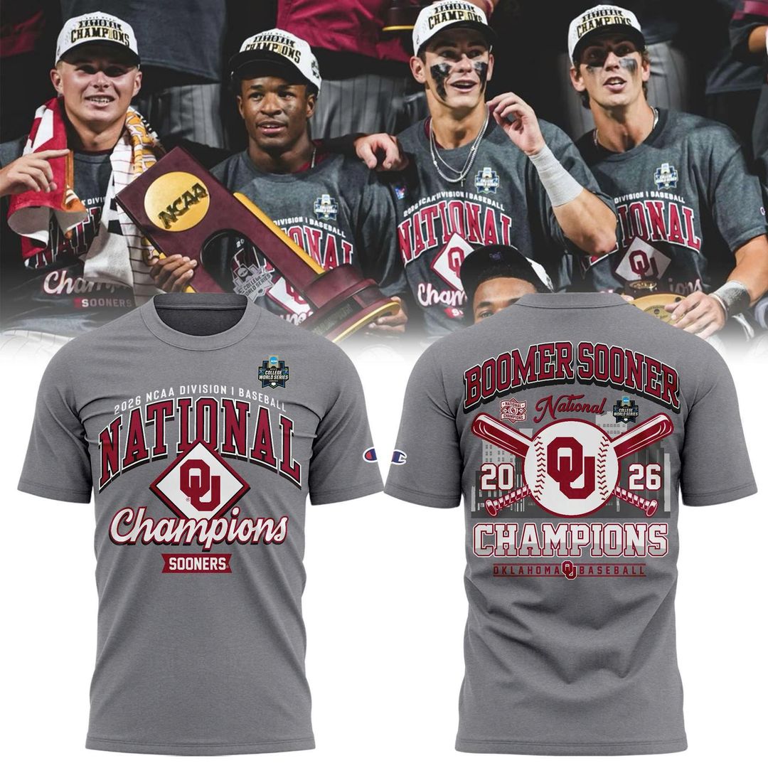 Oklahoma Sooners 2026 NCAA Baseball National Champions Tshirt