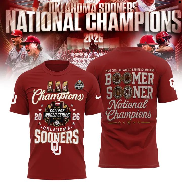 Limited Edition Oklahoma Baseball 2026 National Champions Shirt